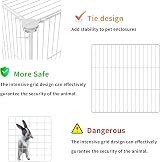 HOMIDEC Rabbit Run Double Puppy Pen with Door 29 Panels 140x70x70CM White view 4