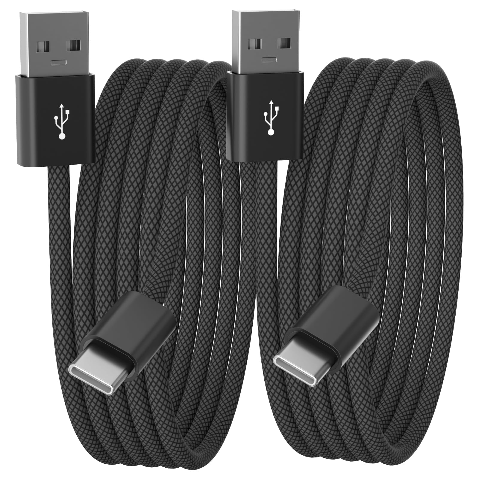 Photo 1 of 2-Pack Carplay USB C Cable, 3.3FT Durable Woven Cord for iPhone 17 Air/16e 15/iPad 10th USB A to USB-C Cables Car Play Data Transfer Vehicle Audio Android-Auto Cable for Galaxy S25/S24/S23/S22 Black