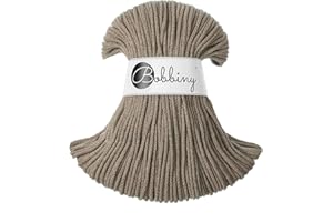 Bobbiny Junior 3mm Braided Macrame Cord (Coffee) 108yds/330ft