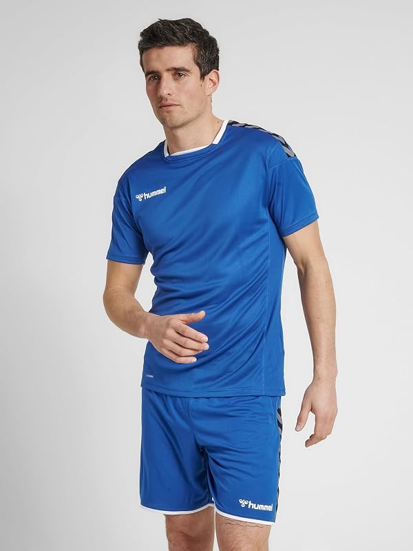 Mens hmlAuthentic Poly T-Shirt, Blue, Small