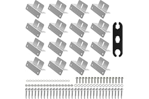 Yaegoo Solar Panel Mounting Z Brackets Set with Nuts, Bolts and Washers, Suitable for RV, Boat, Roof, Wall and Other Off Gird