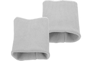 NUOBESTY Elastic Ribbed Cuff Fabric Pair Grey Sleeve and Jogger Pant Leg Extension One Size Fits for Casual