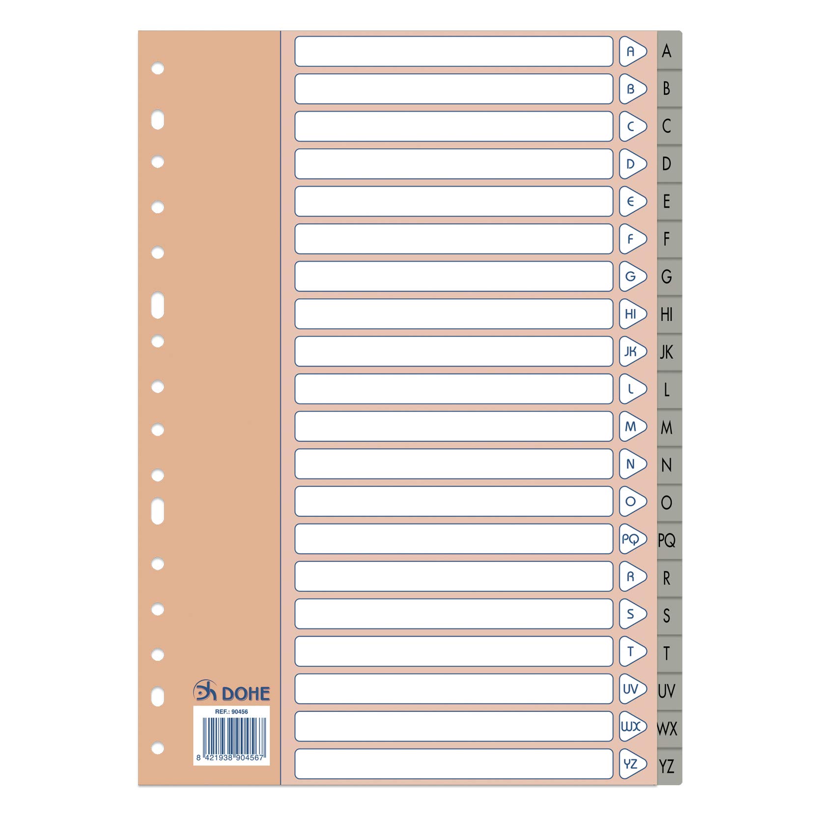 dohe Basic – Index Folio, A-Z, 20 Positions, Grey