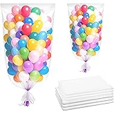 6Pcs Balloon Bags for Transport, 3Pcs 59x98 inches Plastic Balloon Bags and 3Pcs 47x59 inches Balloons Storage Bagss, Giant Storage Thickened Bag For Weddings, Birthday Parties