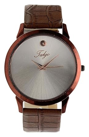 Ultra Slim Series Slim Dial Analog Silver Dial Mens Watch - TG-103-BROWN
