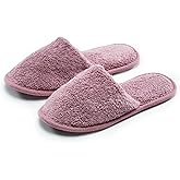ESKYMODE Womens Cotton Bath Slippers, Terry Cloth Spa Slippers for Women