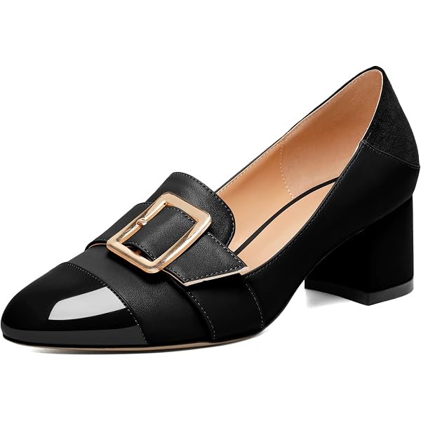Caradise Women's Low Chunky Heel Slingback Pumps - Bow Round Toe Dress Shoes