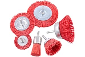 EZ ESHAZU Eshazu 6 Pcs Abrasive Filament Nylon Bristle Cup Brush - Coarse Sanding Scuffing Brush - Remove Paint, Rust, Corrosion - Surface Prepping for Truck Bed Line