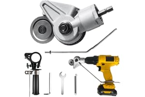 SauHandi Electric Drill Plate Cutter Attachment,Sheet Metal Cutter with Adapter,Metal Nibbler Drill Attachment, Electric Drill Shears for Cutting Color Steel Tiles,Iron, White Sheet, Steel, Aluminum.