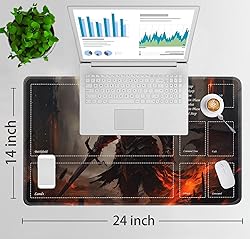 JVGFYNKL for TCG Playmat, Playmat with Zones, 24x14