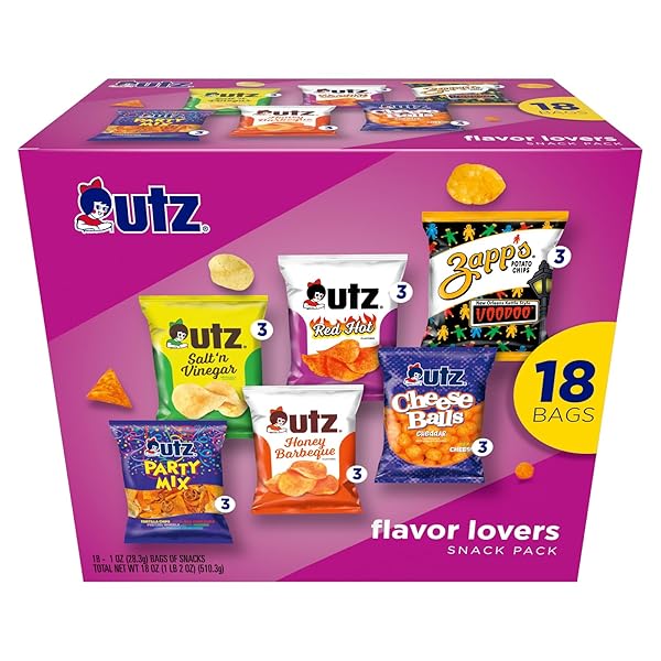 UTZ FLAVOR LOVERS MIX VARIETY PACK, 18 CT,...