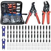 60PCS Solar Connector Crimping Tool Kit for Connecting Solar Panel Wire