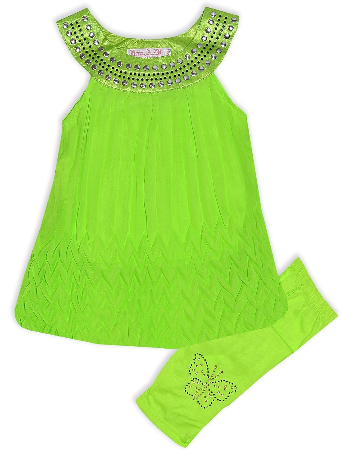 Girls Set Kids Dress Leggings Summer Outfit New Amazon.co.uk Clothing