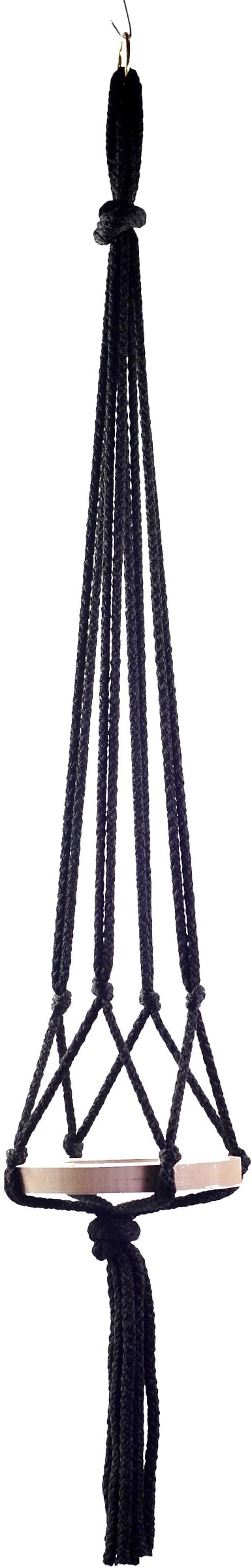 Wildwood MK-48BLK 4 Leg Macrame Plant Holders, Black, 48-Inch