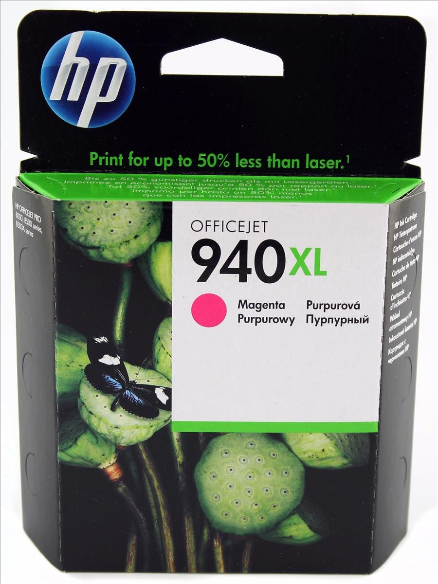 HP 940XL - C4908AE - 1 x Magenta - Ink cartridge - High Yield - For Officejet Pro 8000, 8500, 8500 A909a, 8500A, 8500A A910a