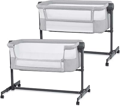 Kinderkraft Nestee UP 2 Co-Sleeping Cot with Birth Mattress Grey