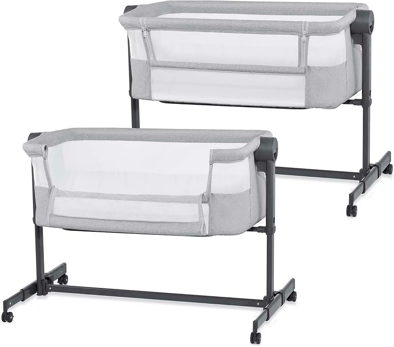 Kinderkraft Nestee UP 2 Co-Sleeping Cot with Birth Mattress Grey