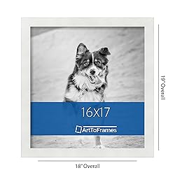 ArtToFrames 16x17 Inch White Picture Frame, This