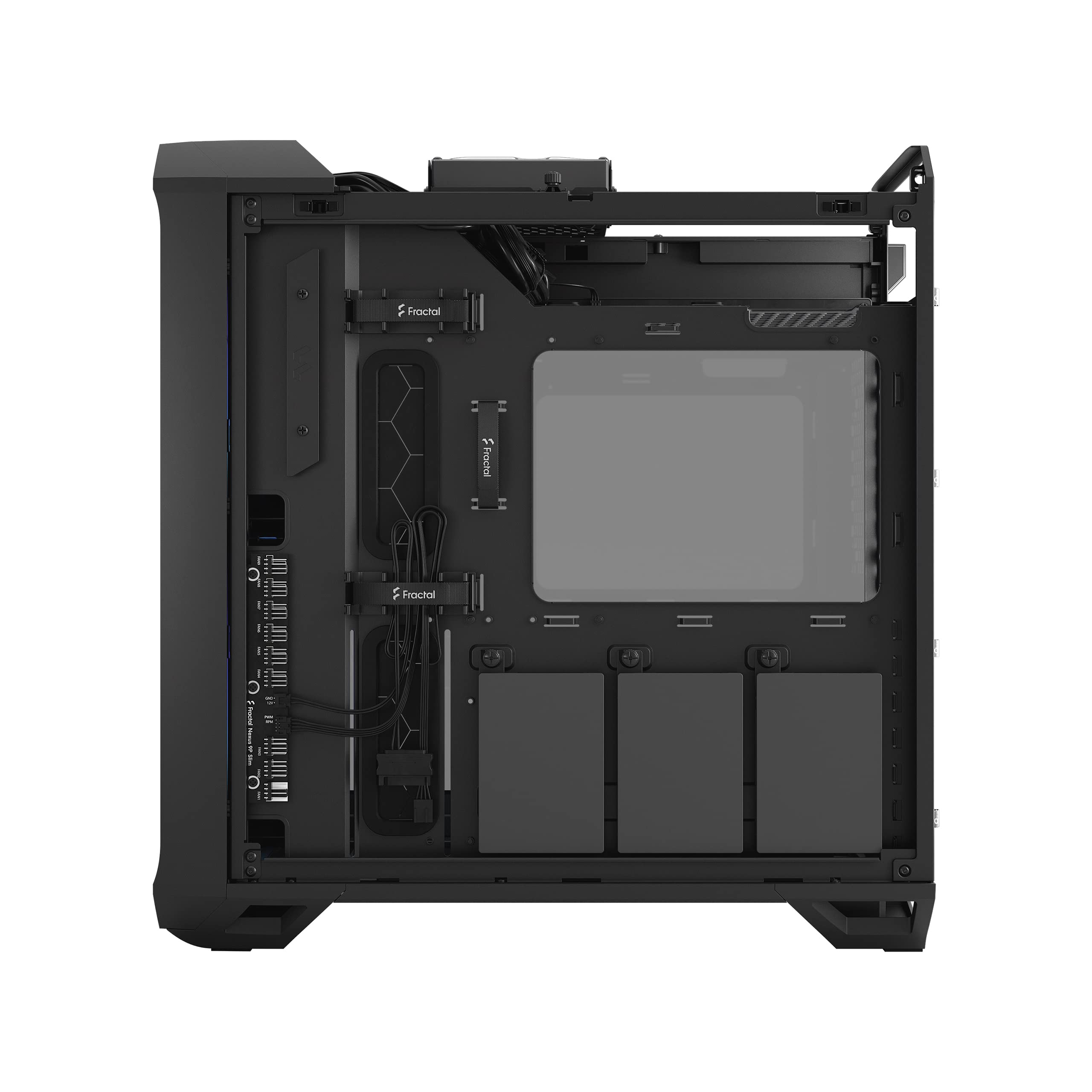Fractal Design Torrent Compact RGB Black - Light Tint Tempered Glass Side Panels - Open Grille for Maximum air Intake - Two 180mm RGB PWM Fans Included - Type C - ATX Airflow Mid Tower PC Gaming Case