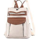 GAEKEAO Backpack Purse for Women PU Leather Anti-theft Backpack Convertible Satchel Bags Travel Shoulder Bag Casual College