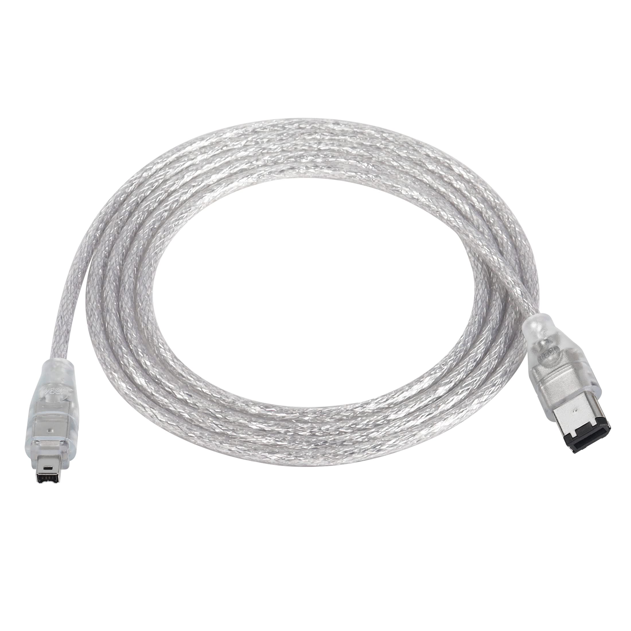 YACSEJAO Firewire DV Cable IEEE1394 6 Pin to 4 Pin Male to Male iLink Adapter Cord Cable for Digital Camera（4.9Ft/1.5M）