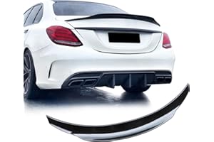 BDBO Rear Spoiler Wings for Mercedes Benz C Class W205 (2015-2021) C63 C160 C180 C200 C250 C300 C400 C450 C43 AMG Trunk Spoiler Wing Trunk Tail Rear Trunk Lid,Glossy Black - R Style Duckbill Spoiler