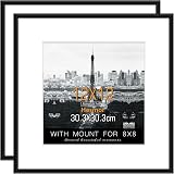 Hesmor Picture Frame 12 x 12 Inch Aluminum Acrylic Poster Frame with Mat