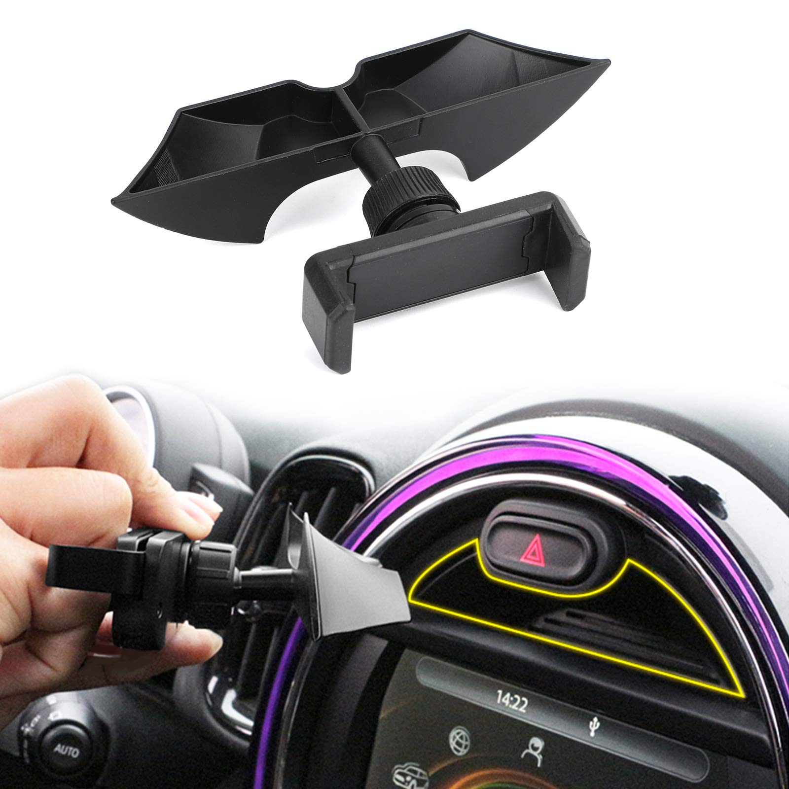 Photo 1 of Topteng Dashboard Phone Holder for Car, Dashboard Slot Phone Holder Mount fits for BMW Mini Cooper F54 F55 F56 F57 F60, Please Check The Size and Model Before Ordering