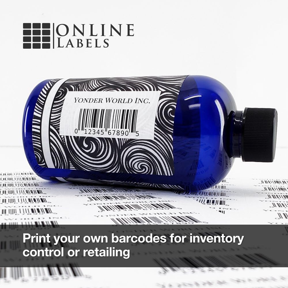 1.5 x 1 Rectangle Barcode Labels - Pack of 5, 000 Labels, 100 Sheets - Inkjet/Laser Printer - Online Labels : Blank Barcode Stickers : Office Products