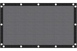 VICLLAX 90% Shade Fabric Sun Shade Cloth with Reinforced Grommets, Outdoor Sun Screen Fabric for Outdoor Patio Garden Pergola Cover Canopy 5x8 FT, Dark Grey