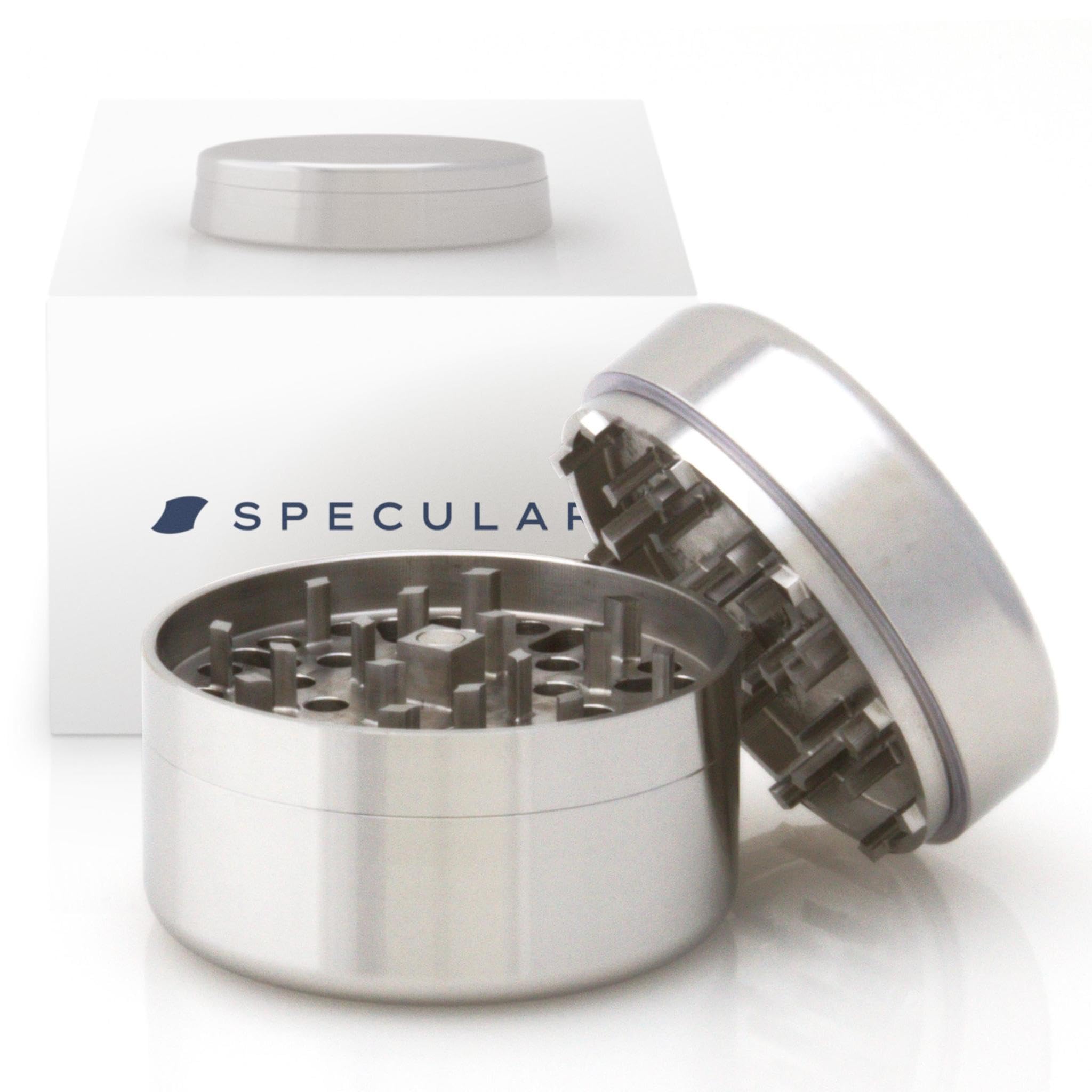 Photo 1 of SPECULAR 2.5 Inch Stainless Steel Herb Grinder, Manual 3 Piece Kitchen Grinder, Medium Coarse Grind