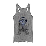 Star Wars Women's R2-D2 Detailed Droid Gray Heather