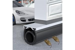 HZETUU Premium Garage Door Bottom Seal - 16.5ft Weatherproof EPDM Rubber, Easy Install, Blocks Drafts/Rain/Rodents, Noise-Reducing & Energy Saving