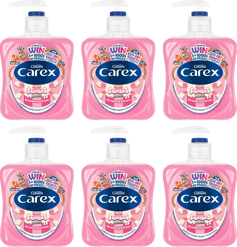 Carex Fun Editions Squashies Strawberry & Cream Hand Wash 6 x 250ml