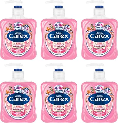 Carex Fun Editions Squashies Strawberry & Cream Hand Wash 6 x 250ml
