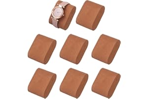 uxcell 8pcs Bracelet Watch Pillow Velvet Jewelry Display Pillows Cushion Pad Watch Storage Pillow for Watch Box Light Brown
