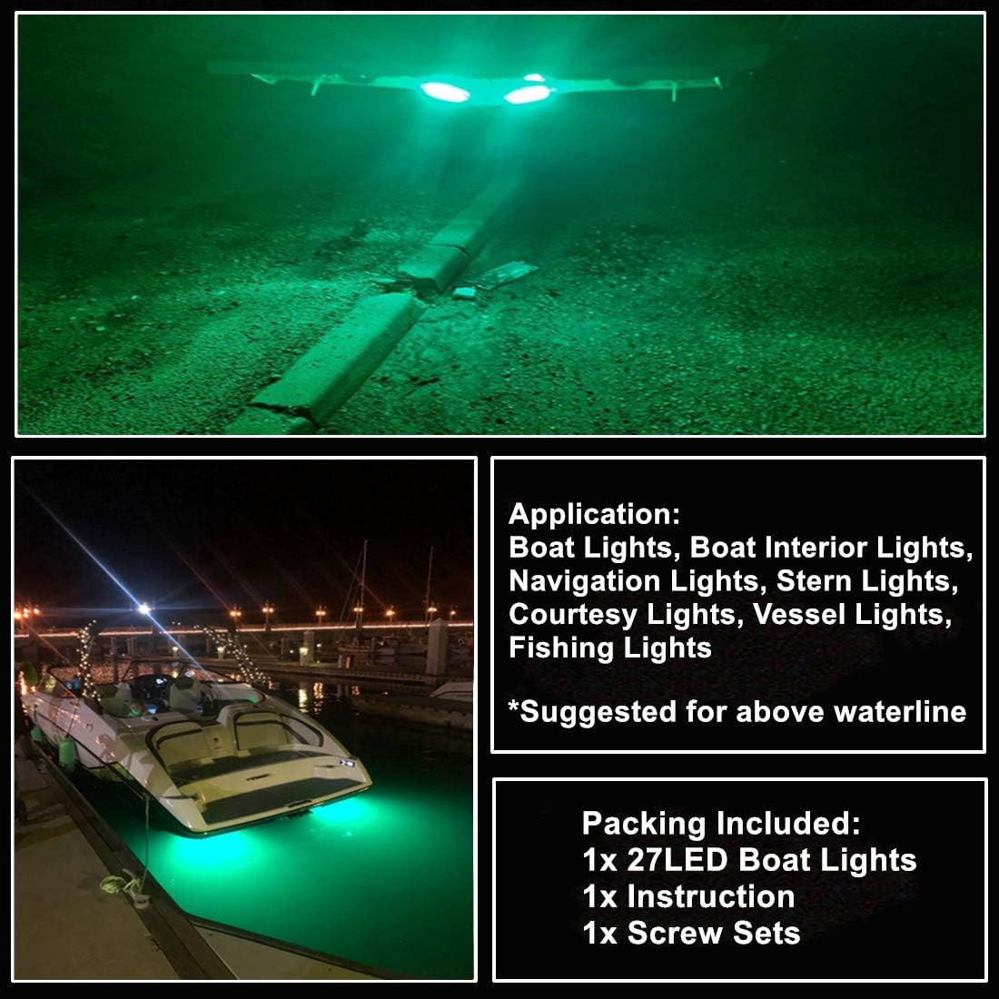 Smithink Boat Lights 27LED 12V Boat Tail Lights Pontoon Stern Light