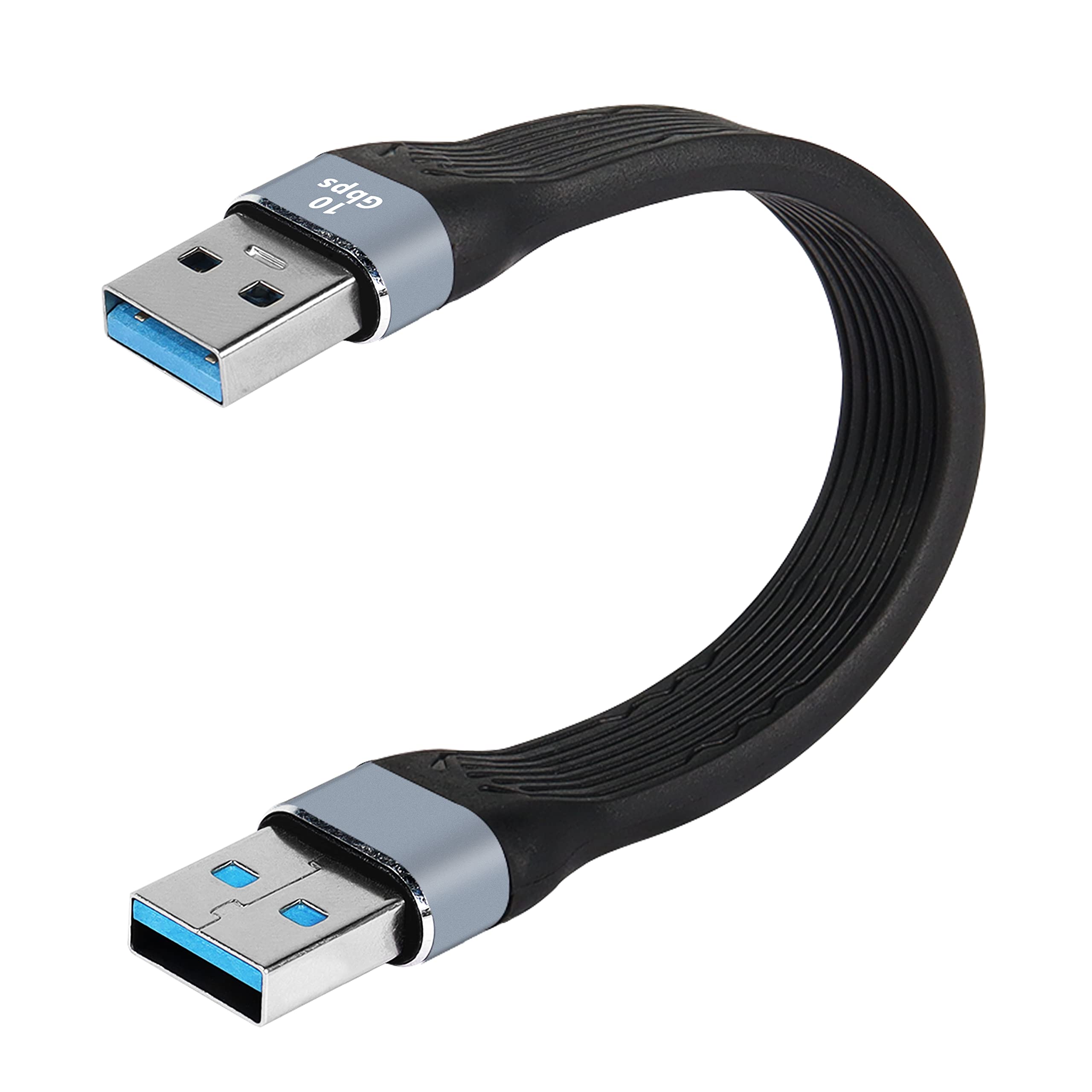MEIRIYFA 10Gbps USB to USB Cable, Short USB 3.0 Type A Male to Male USB Cable for Data Transfer Compatible with Hard Drive, Laptop, DVD Player