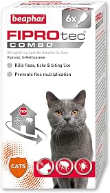 Beaphar FIPROtec COMBO for Cats 6 pipettes Vet Strength Flea Tick