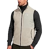 RGJU Mens Fleece Vest Full Zip with Chest Pocket Polar Mock Neck Athletic Outerwear Thermal Outdoor Sleeveless
