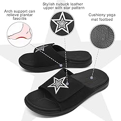 KuaiLu Mens Slides Soft Cushion Sport Sandals with