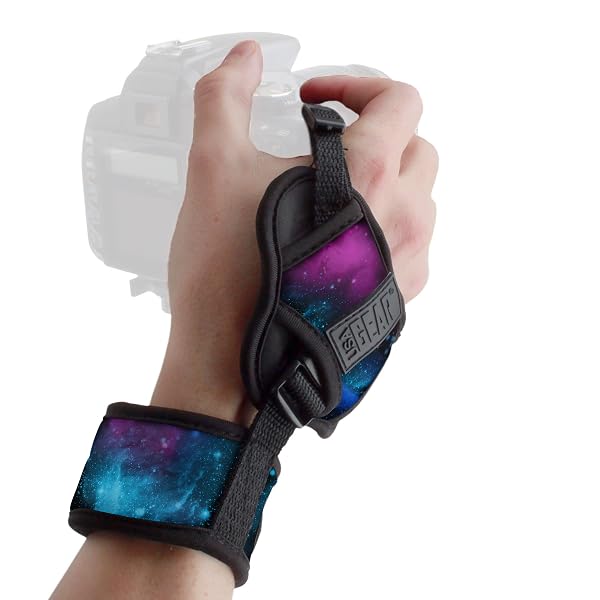 USA GEAR Camera Hand Strap Wrist with Galaxy Padded Neoprene Pattern ...