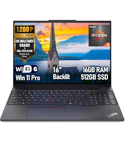 Lenovo ThinkPad E16 Gen 3 21SR0033US 16-Inch Laptop - WUXGA
