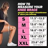 POWERLIX Knee Support for Women Men Pink Medium Knee Brace Sleeve view 2