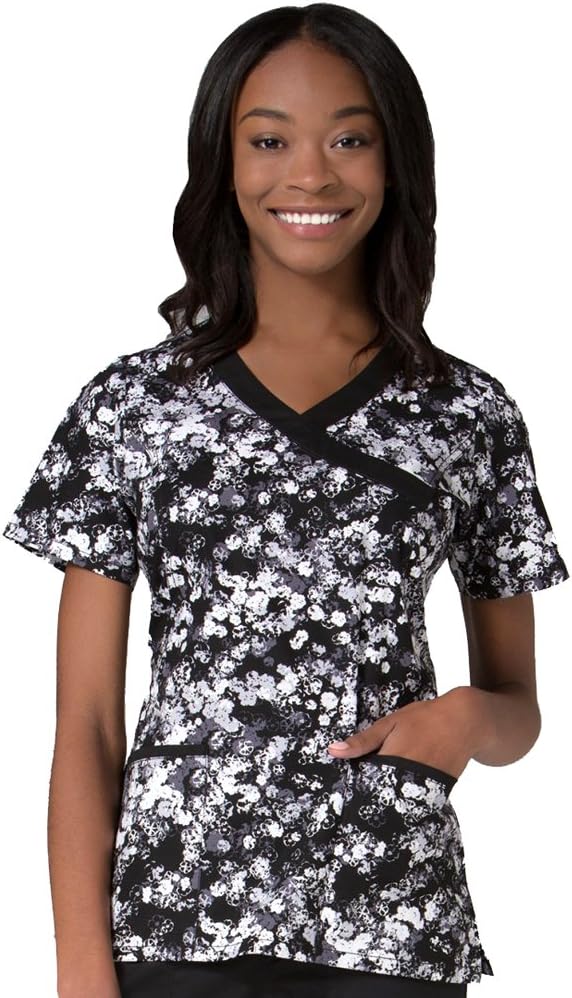 Maevn Printed 1107 Women Mock Wrap Printed Top