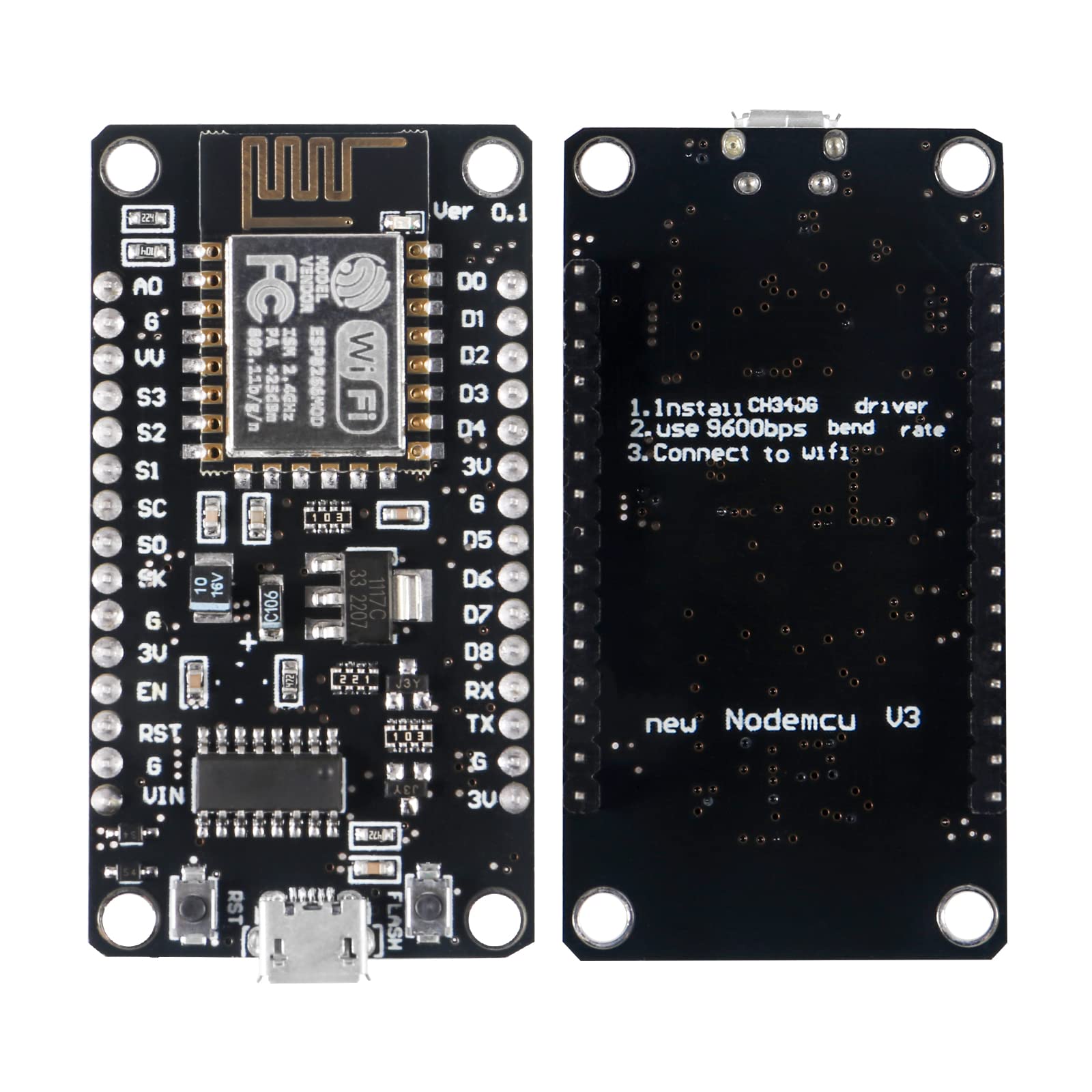 Mua 5Pcs ESP8266 NodeMCU LUA CH340 ESP-12E WiFi Internet Development ...