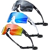 TTOAOKE 3PACK Kids Sunglasses Youth Baseball Glasses for Boys Girls Age 6-14, Sports UV400 Goggles for Softball Cycling