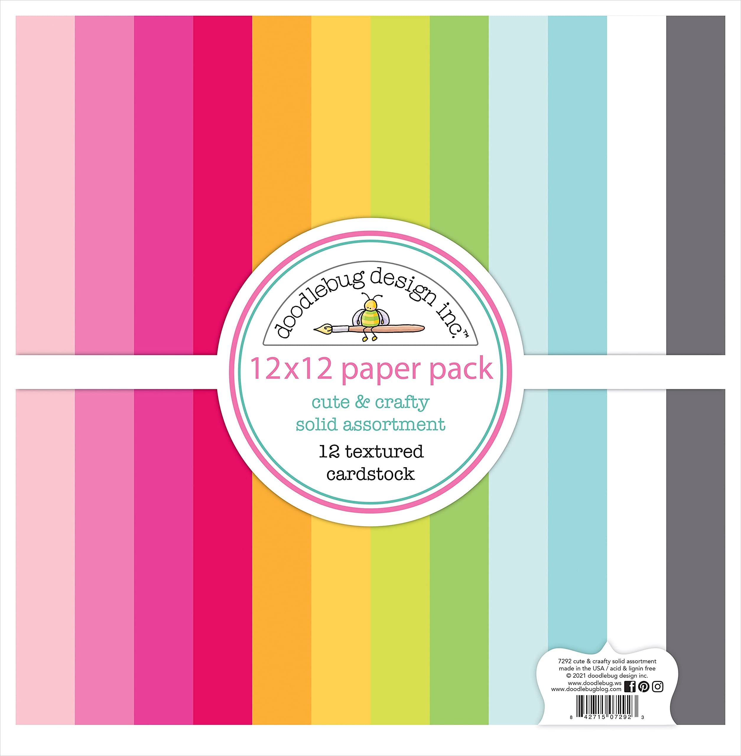 Doodlebug Cute & Crafty Paper TEXTR Pack