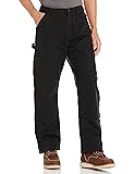 Loose Fit Washed Duck Insulated Pant Black