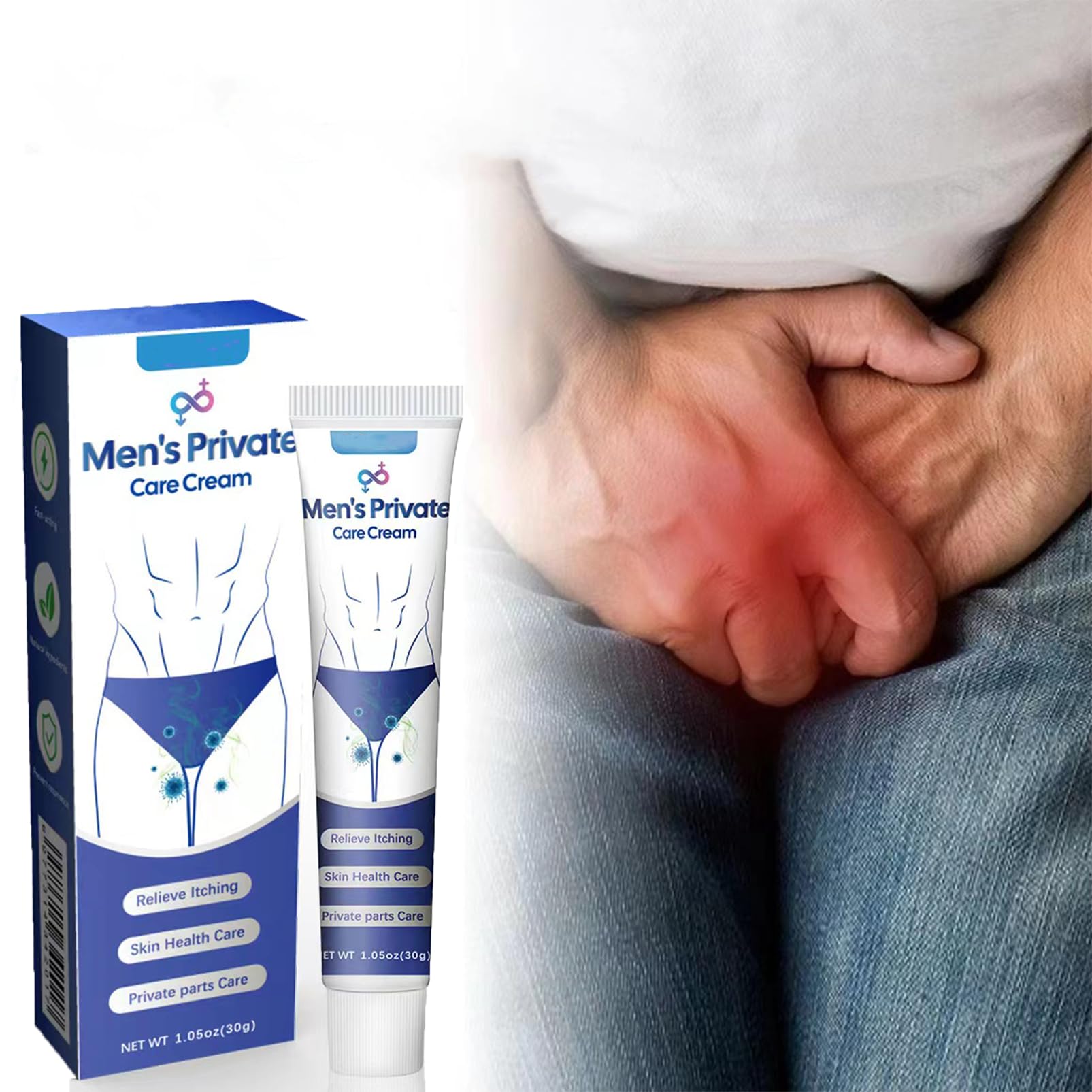 Antibacterial Ointment, Antifungal Cream，Men's inguinal Antifungal Cream, Pruritus Cream For Private Parts, Deodorizing Anti-Fungal, And anti-Fungal Cream For Quick itching 30g